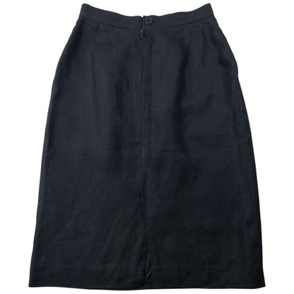 Vintage 70S Gucci Linen Skirt Womens Size W24 | XS, Black