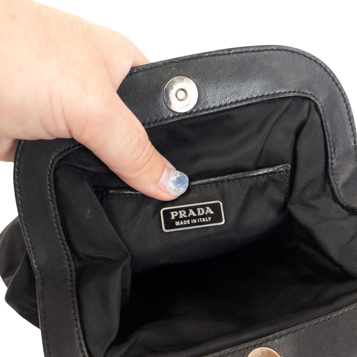 Vintage 2000s Prada Embellished Teddy Bear Handbag | O/S, Black