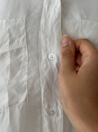 Vintage 1990s Pure Silk Short Sleeve Shirt - M