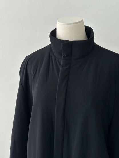 Hugo Boss 2000s Cotton High Neck Double Zip Trench Coat - L