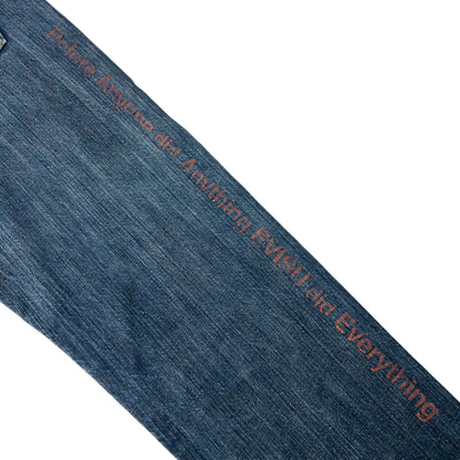 Vintage Evisu Gull Text Japanese Denim Jeans Size W32