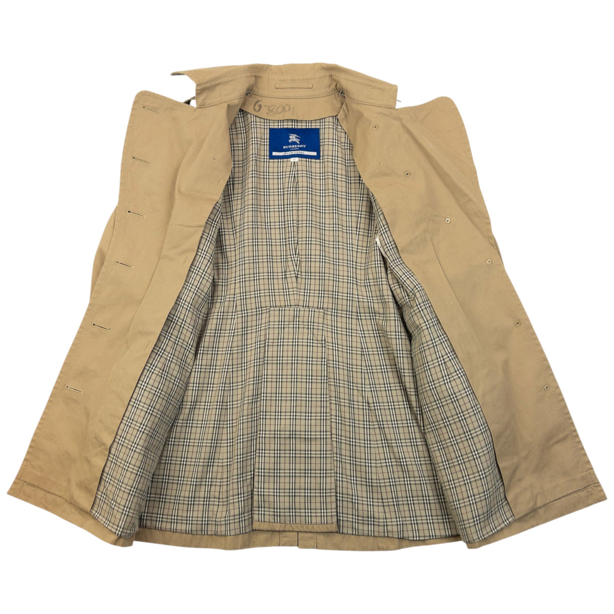 Vintage 2000s Burberry Blue Label Nova Check Lined Trench Jacket Womens Size S | Small, Beige