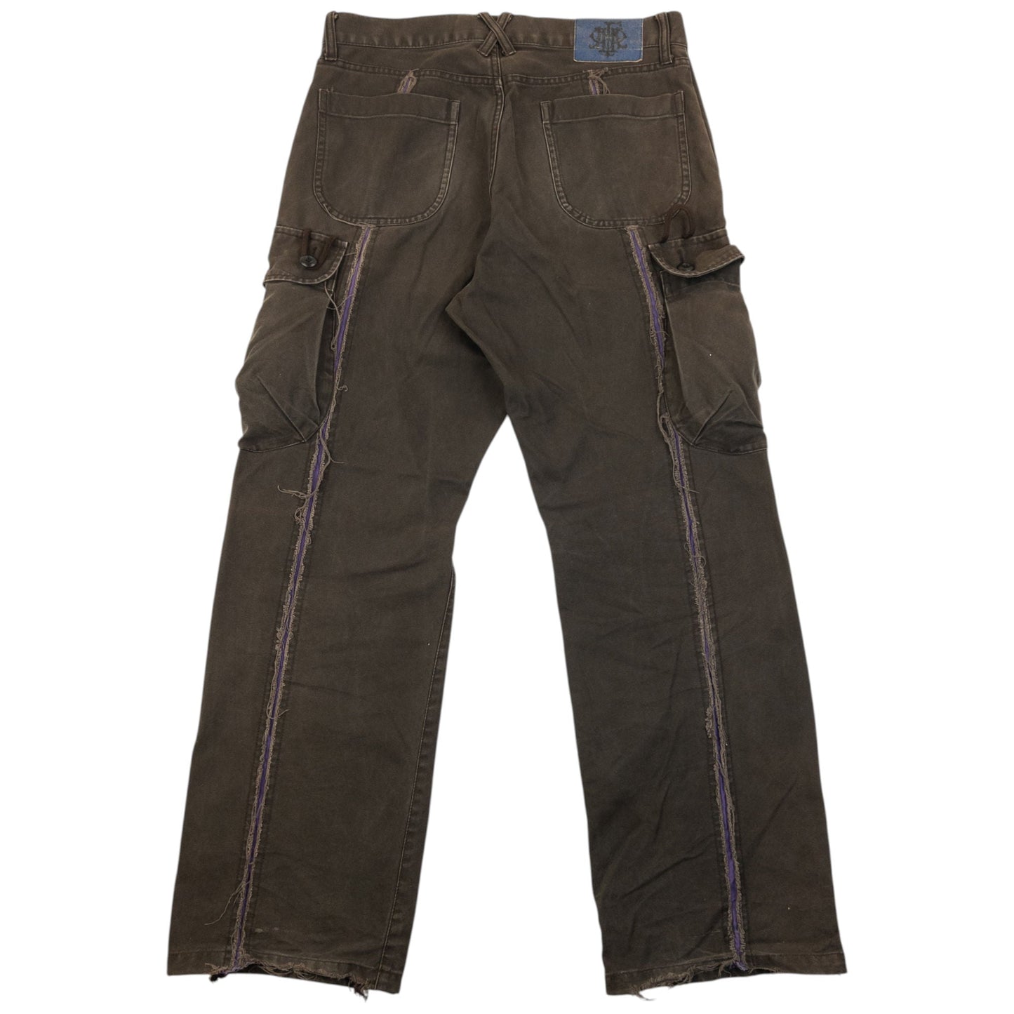 Vintage 2000s PPFM Exposed Seam Cargo Trousers Size W32 | W32, Brown