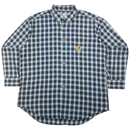 Vintage Burberry Nova Check Long Sleeve Button Up Shirt Size XL