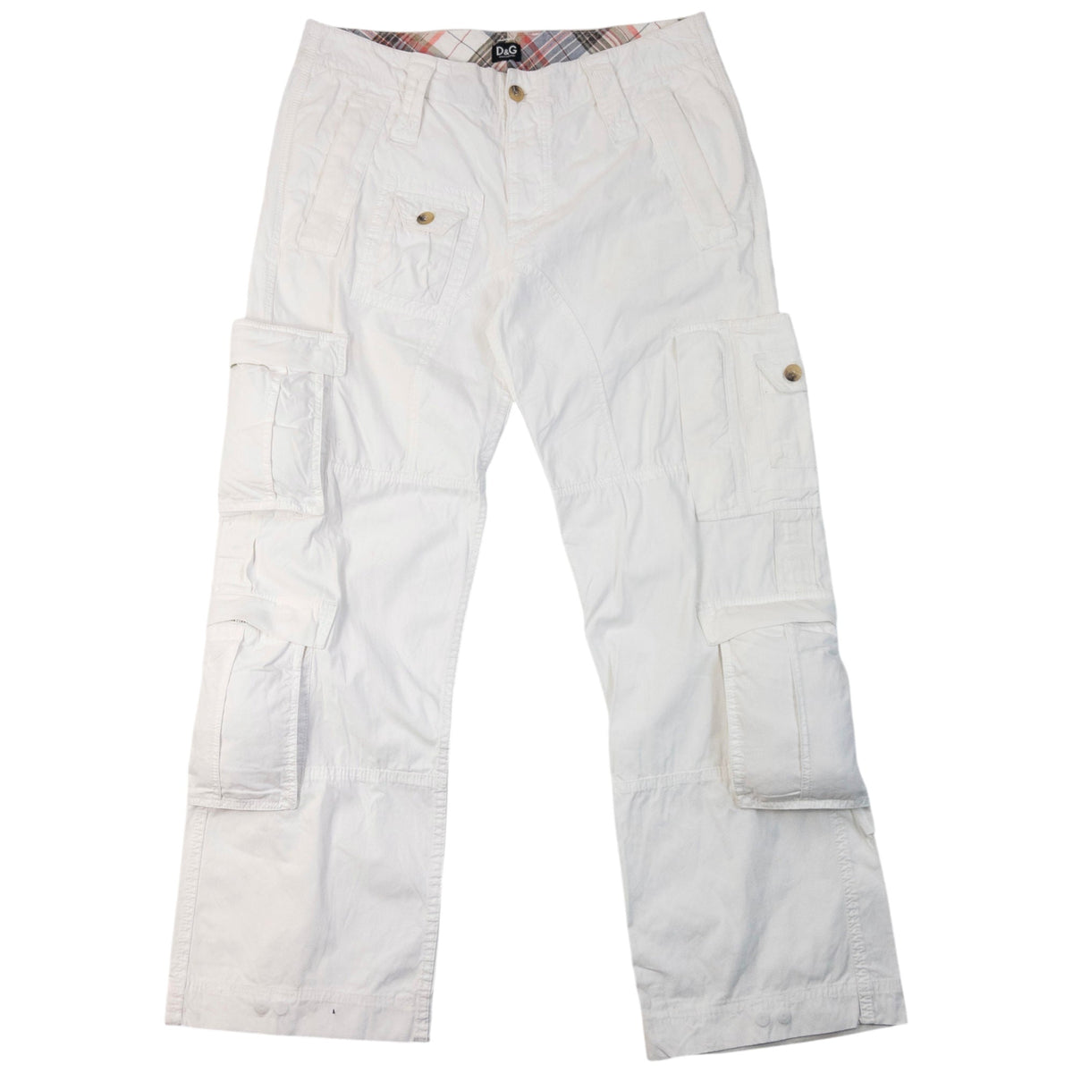 Vintage 2000s Dolce & Gabbana Cargo Trousers Size W35 | W35, White