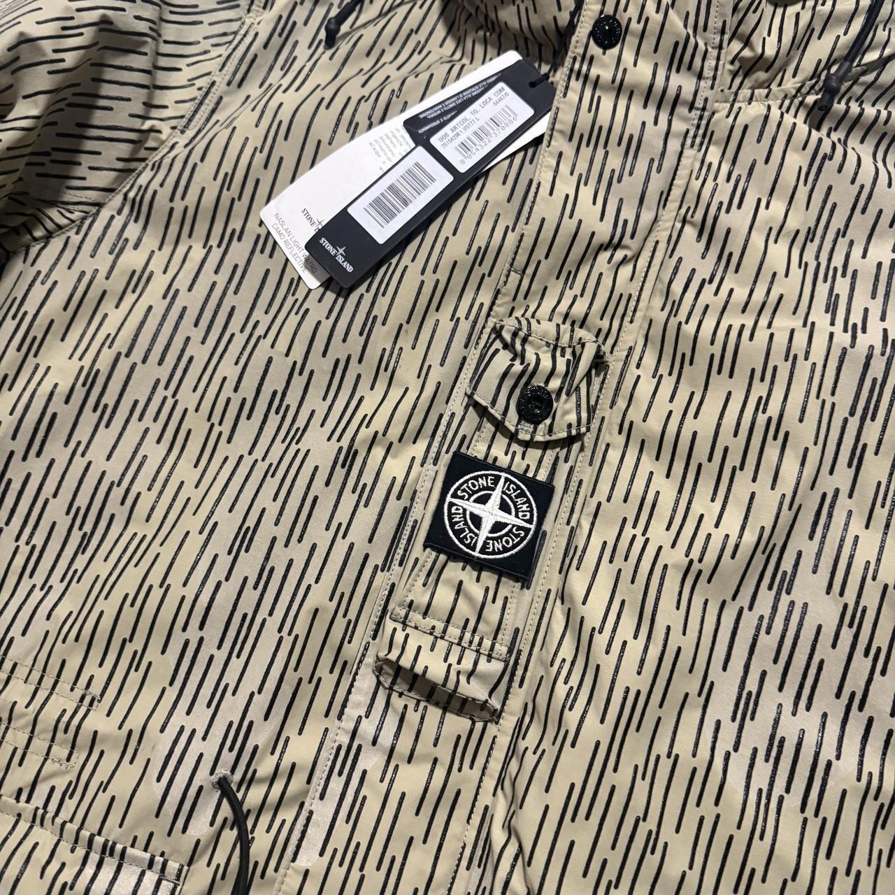 Stone Island Naslan Watro Reflective Rain Camo Jacket | Large, Camo