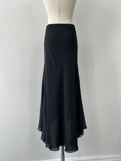 Ralph Lauren 2000s Pure Silk Wrap Maxi Skirt - W32