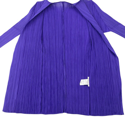 Vintage 90s Pleats Please By Issey Miyake Pleated Cardigan Womens Size M | Medium, Purple