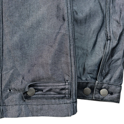 Vintage 2000s Marithe + Francois Girbaud Metallic Denim Jacket Size XL | XL, Grey