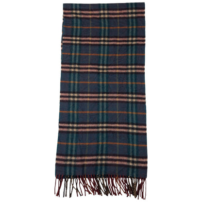 Vintage Burberry Nova Check Cashmere Tassel Scarf