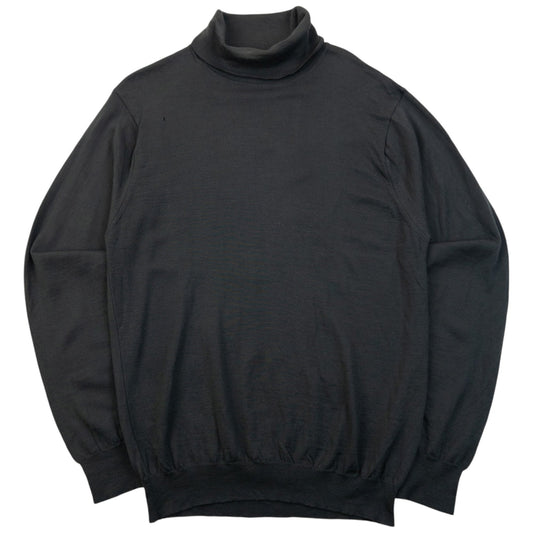 Vintage 2000s Issey Miyake White Label Turtleneck Jumper Size S | Small, Grey