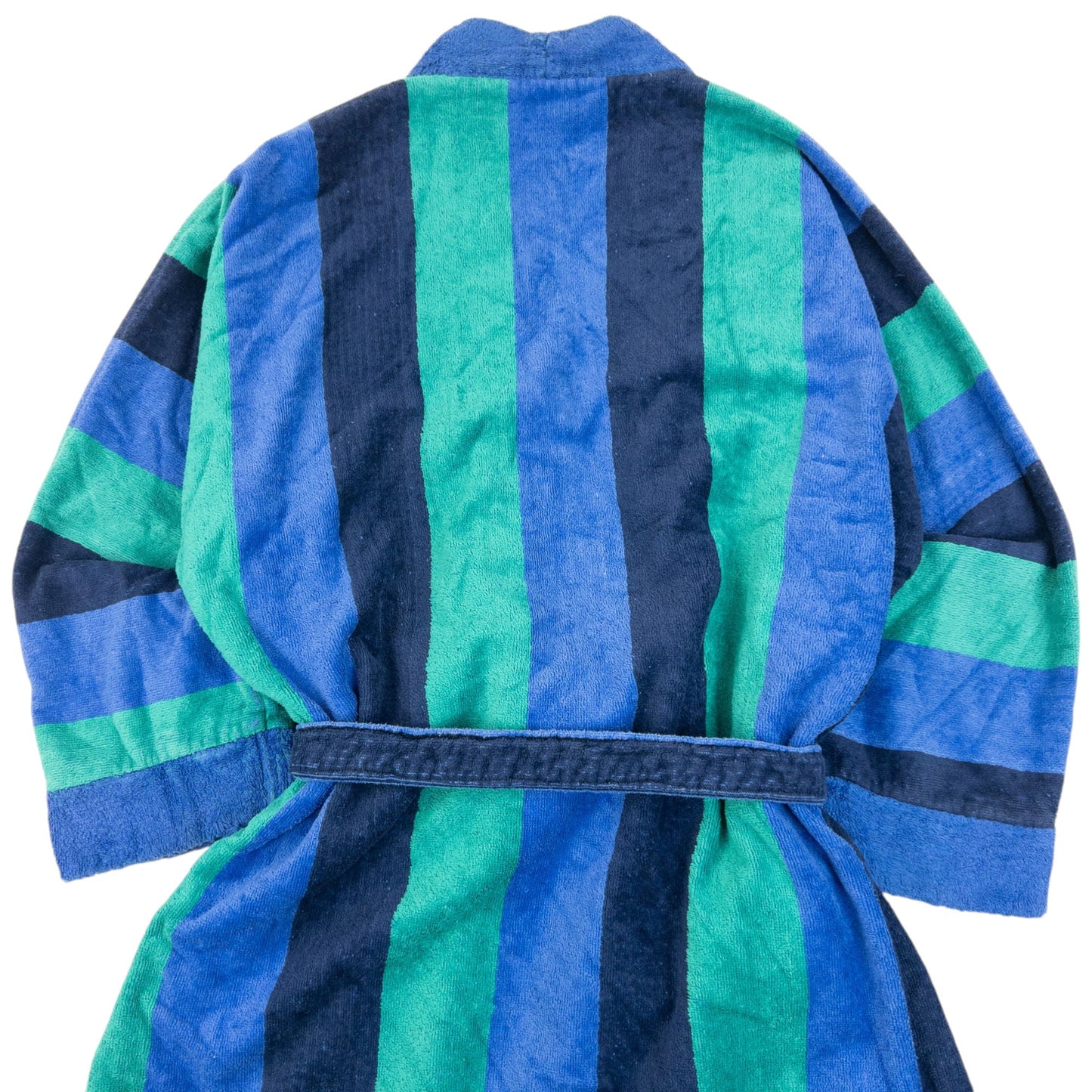 Vintage 90s YSL Yves Saint Laurent Striped Terry Cloth Dressing Gown | O/S, Multicoloured