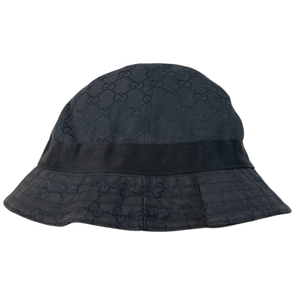 Vintage 2000s Gucci By Tom Ford Monogram Bucket Hat Size S | O/S, Black