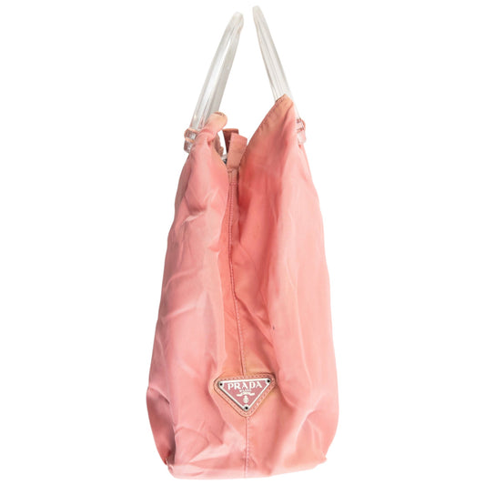 Vintage 2000s Prada Clear Handle Handbag | O/S, Pink