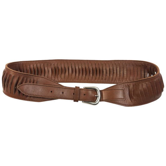 Vintage 2000s Issey Miyake Leather Belt Size M | O/S, Brown