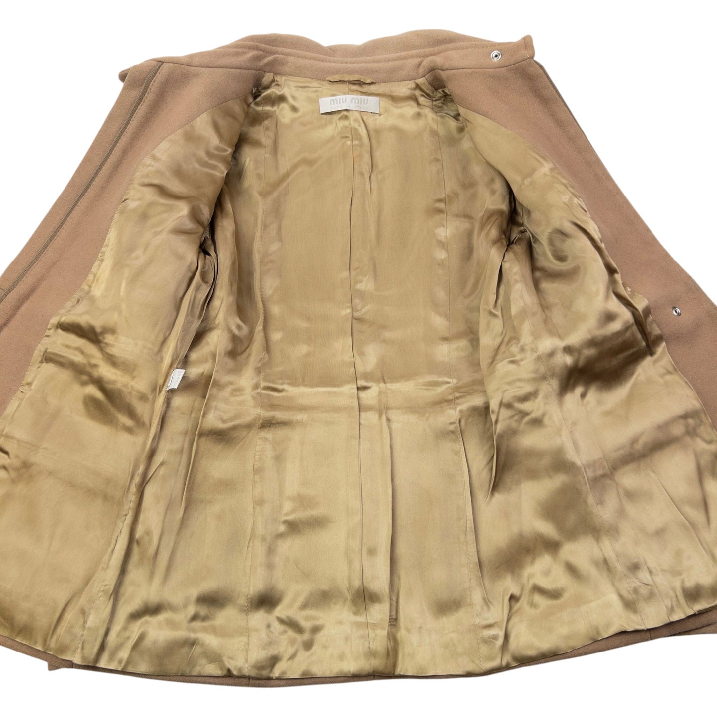 Vintage 2000s Miu Miu Wool Jacket Womens Size M | Medium, Beige