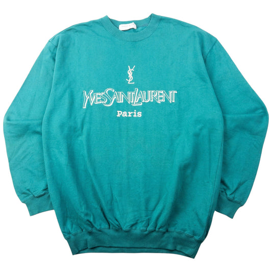 Vintage 90s YSL Yves Saint Laurent Paris Embroidered Sweatshirt Size S | Small, Multicoloured