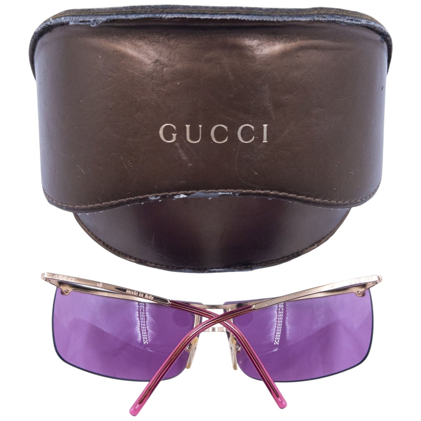 Vintage 90s Gucci By Tom Ford Rimless Sunglasses | O/S, Gold