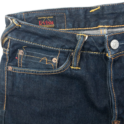 Vintage 2000s Evisu Daicock Japanese Denim Jeans Size W28 | W28, Navy