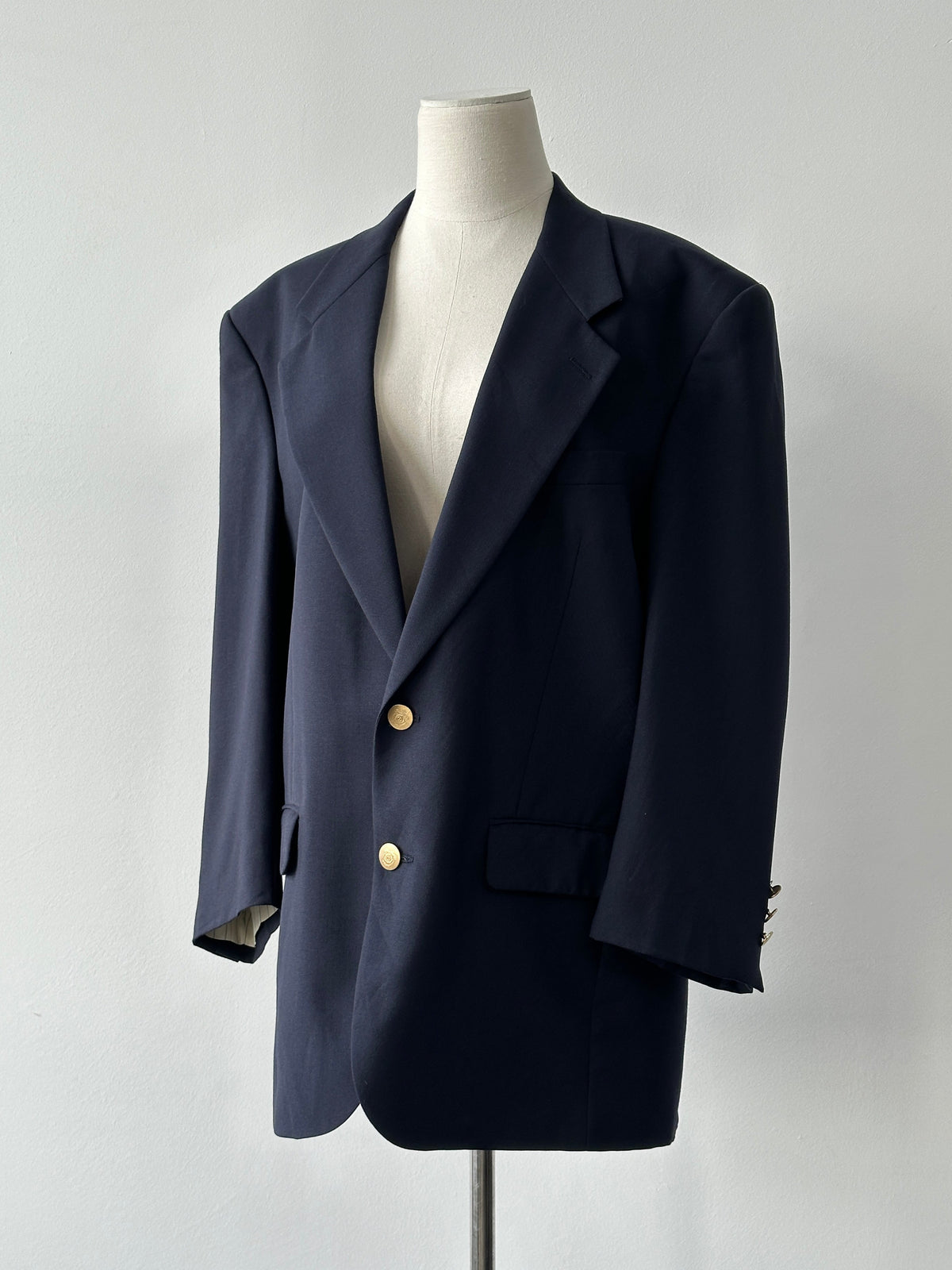 Christian Dior 1990s Bespoke Button Single Breasted Blazer - L-XL