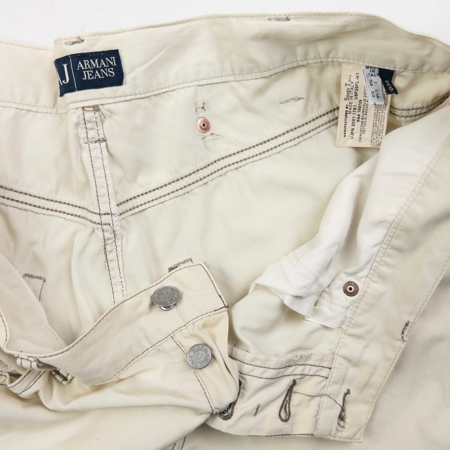 Vintage Armani Jeans Lightweight Trousers Size W37