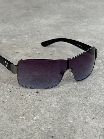 Guess 2000s Oversized Shield Logo Sunglasses