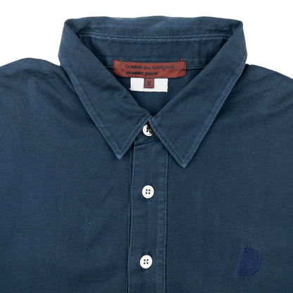 Vintage 2000s Comme Des Garçons HOMME DEUX Polo Shirt Size M | Medium, Navy