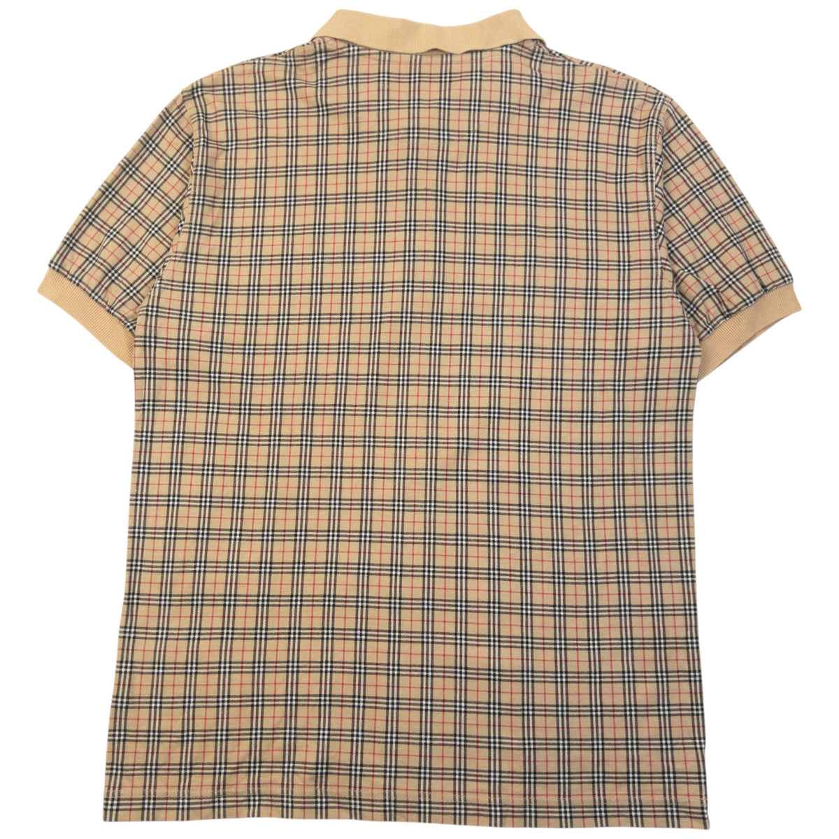 Vintage 90s Burberry Nova Check Polo Shirt Womens Size L | Large, Beige