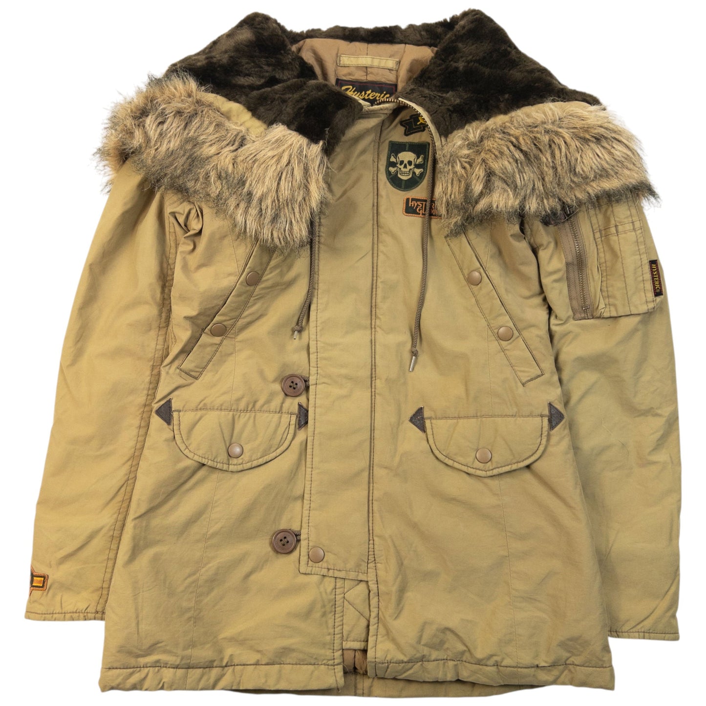 Vintage 90s Hysteric Glamour Fur Hood Cape Jacket Womens Size M | Medium, Multicoloured
