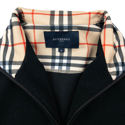 Vintage 2000s Burberry Golf Q Zip Fleece Sweatshirt Size M | Medium, Black