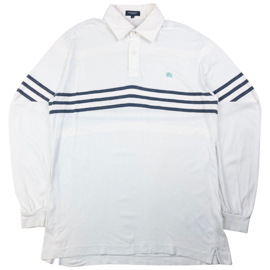 Vintage Burberry Long Sleeve Polo Shirt Size M