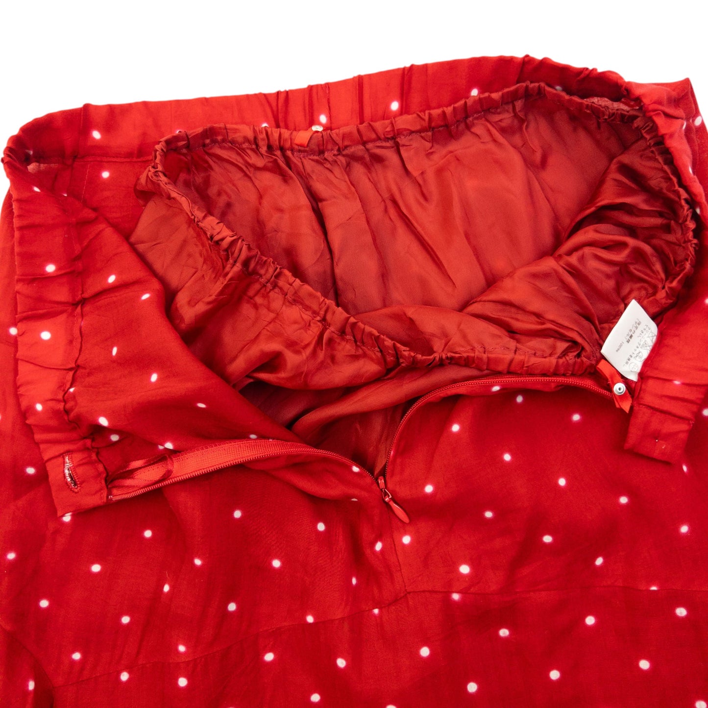 Vintage 2000s Issey Miyake Polka Dot Skirt Womens Size M | Medium, Red