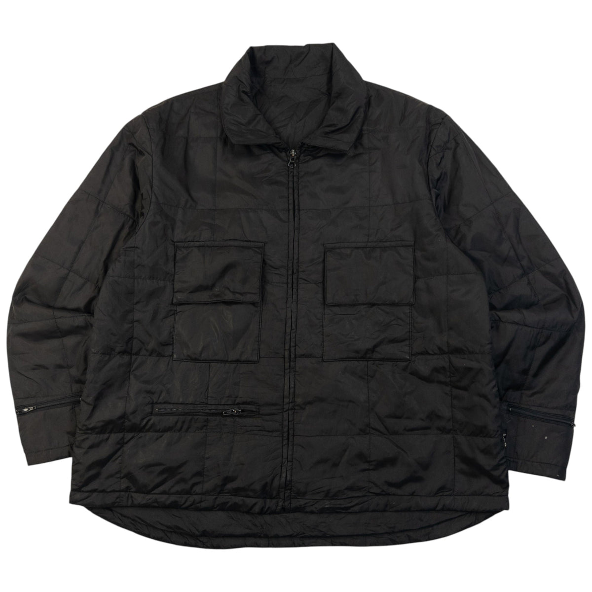 Vintage 90s Yohji Yamamoto A.A.R Quilted Jacket Size M | Medium, Black