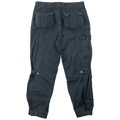 Vintage 90s Polo Ralph Lauren Cargo Trousers Size W35 | W35, Grey Black