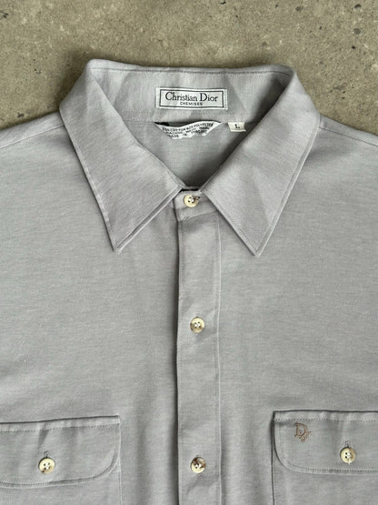 Christian Dior Chemises 1990s Cotton Logo Shirt - L