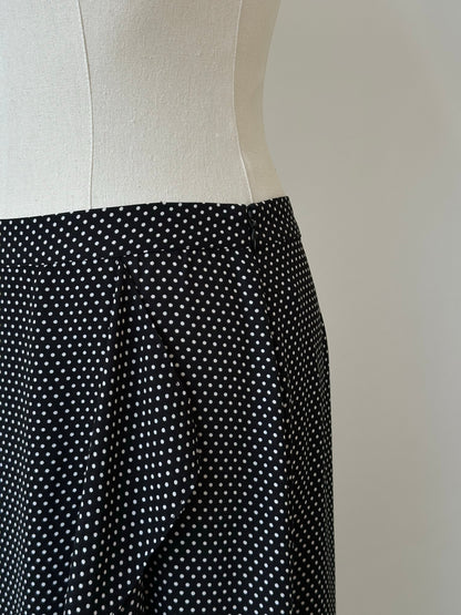 Vintage 2000s Polka Dot Ruffle Midi Skirt - W26