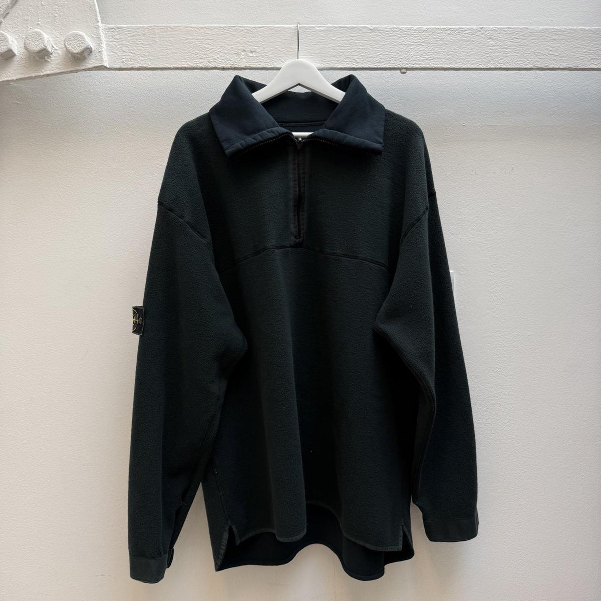 Stone Island Vintage 1990s Reversible Quarter Zip Fleece (XXL) | Extra Large, Green