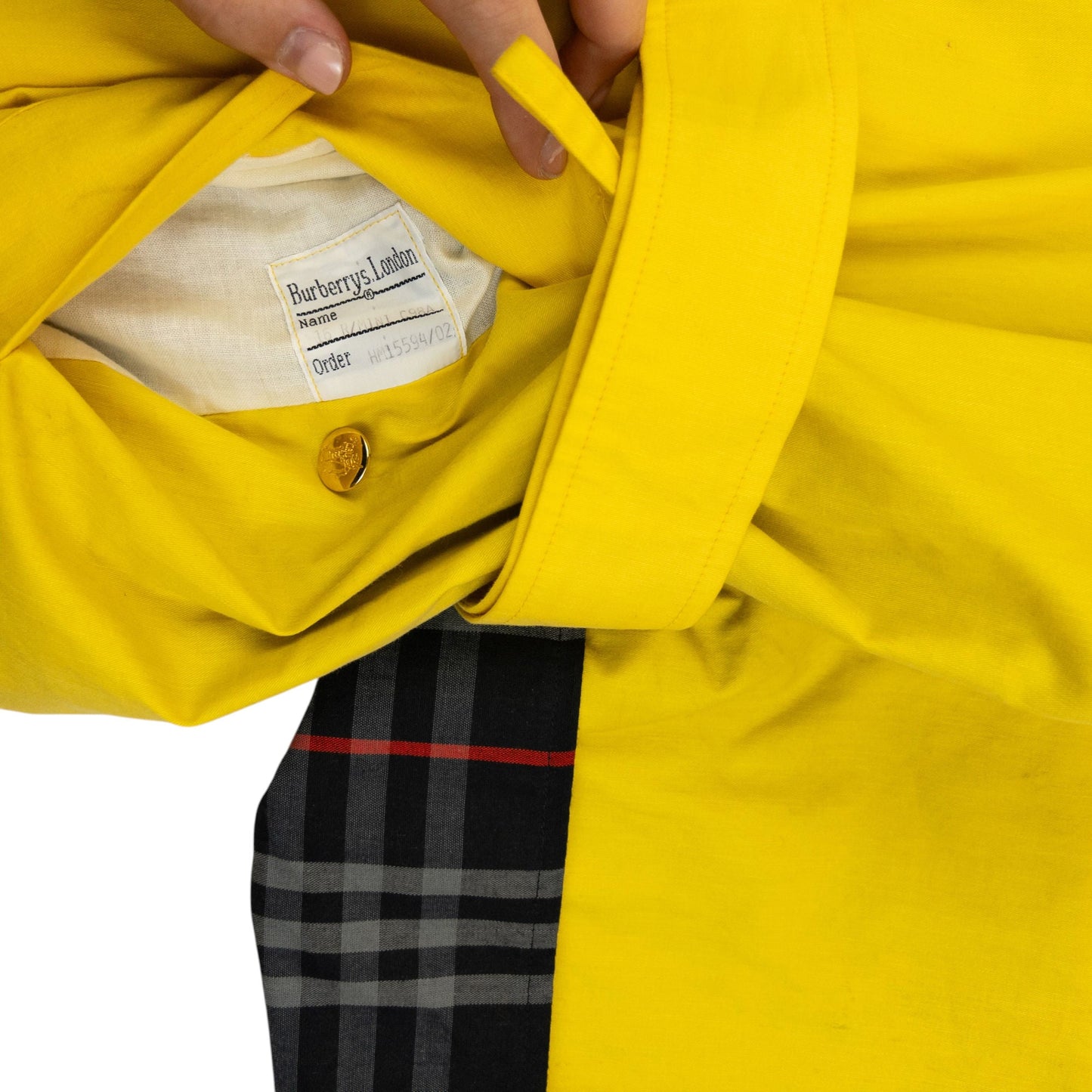 Vintage 90s Burberry Nova Check Lined Belt Waist Trench Jacket Womens Size XL | XL, Navy