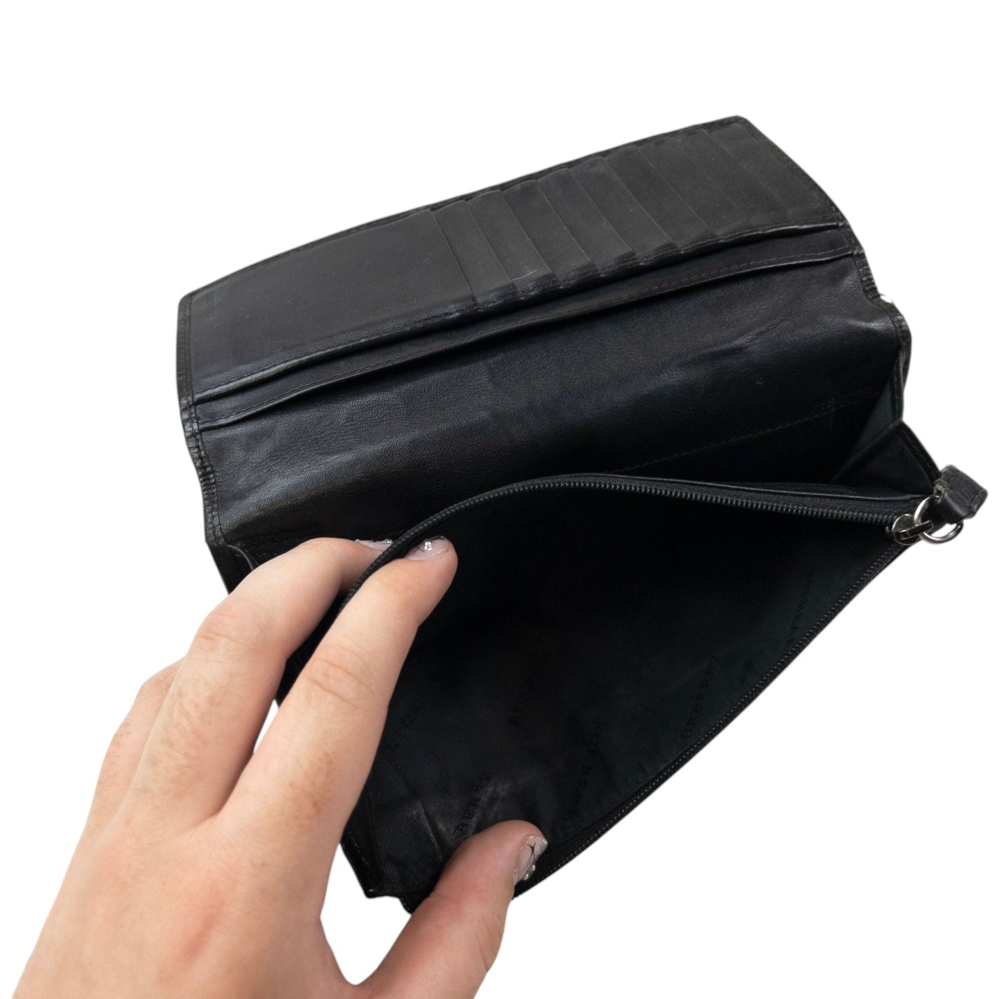 Vintage 2000s Burberry Nova Check Purse | O/S, Black