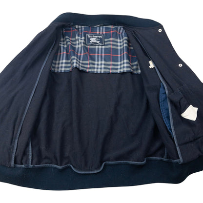 Vintage 90s Burberry Varsity Wool Bomber Jacket Size M | Medium, Multicoloured