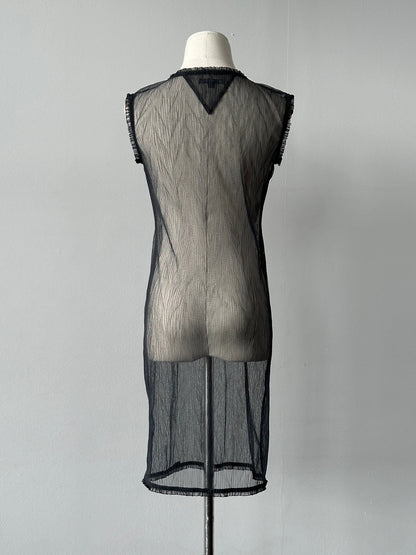 Vintage 2000s Sheer Sleeveless Midi Dress - S-M