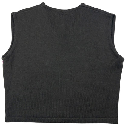 Vintage Versace Jeans Couture Cropped Sweater Vest Womens Size L