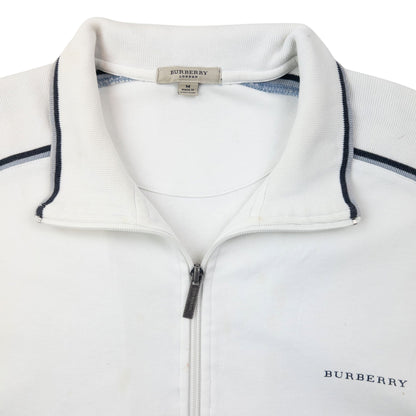 Vintage Burberry Zip Up Sweatshirt Size M | Medium, White