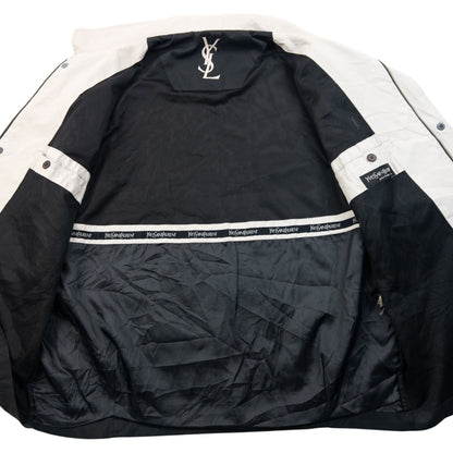 Vintage 90s YSL Yves Saint Laurent Harrington Jacket Size M | Medium, Black
