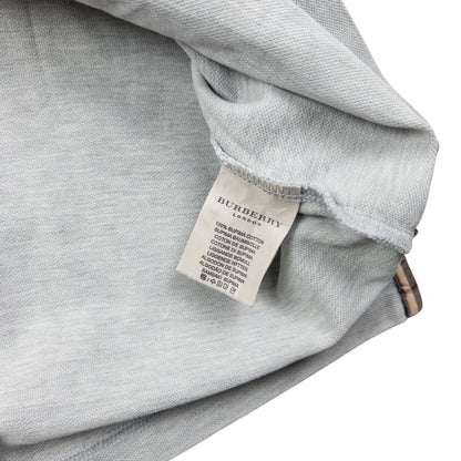 Vintage Burberry Nova Check Collar Polo Shirt Size M