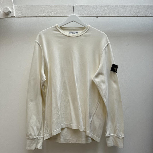 00’s Stone Island Longsleeve T-shirt (XL) | Extra Large, Cream