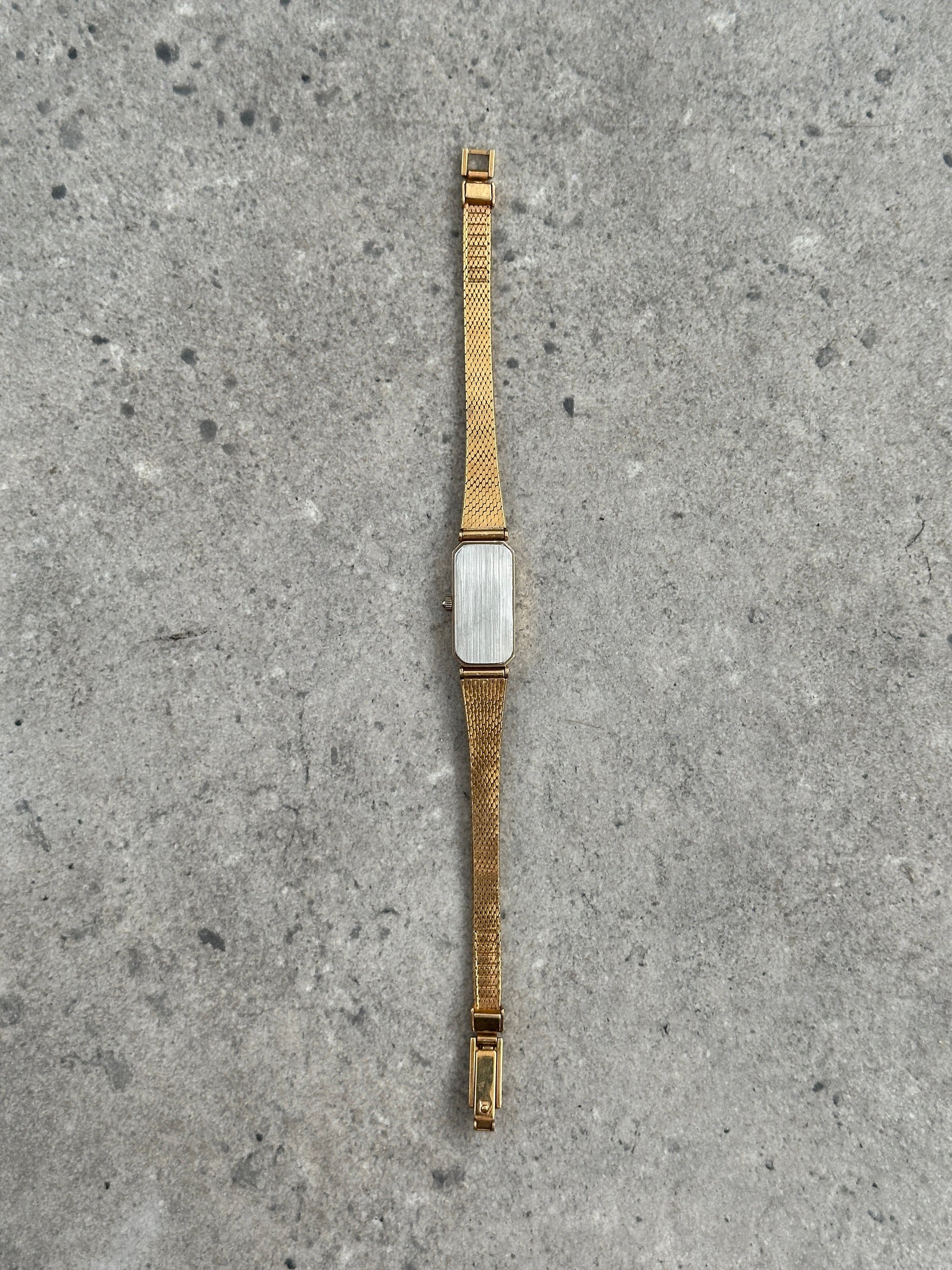 Vintage Summit 1980s Gold Tone Rectangular Watch Watch