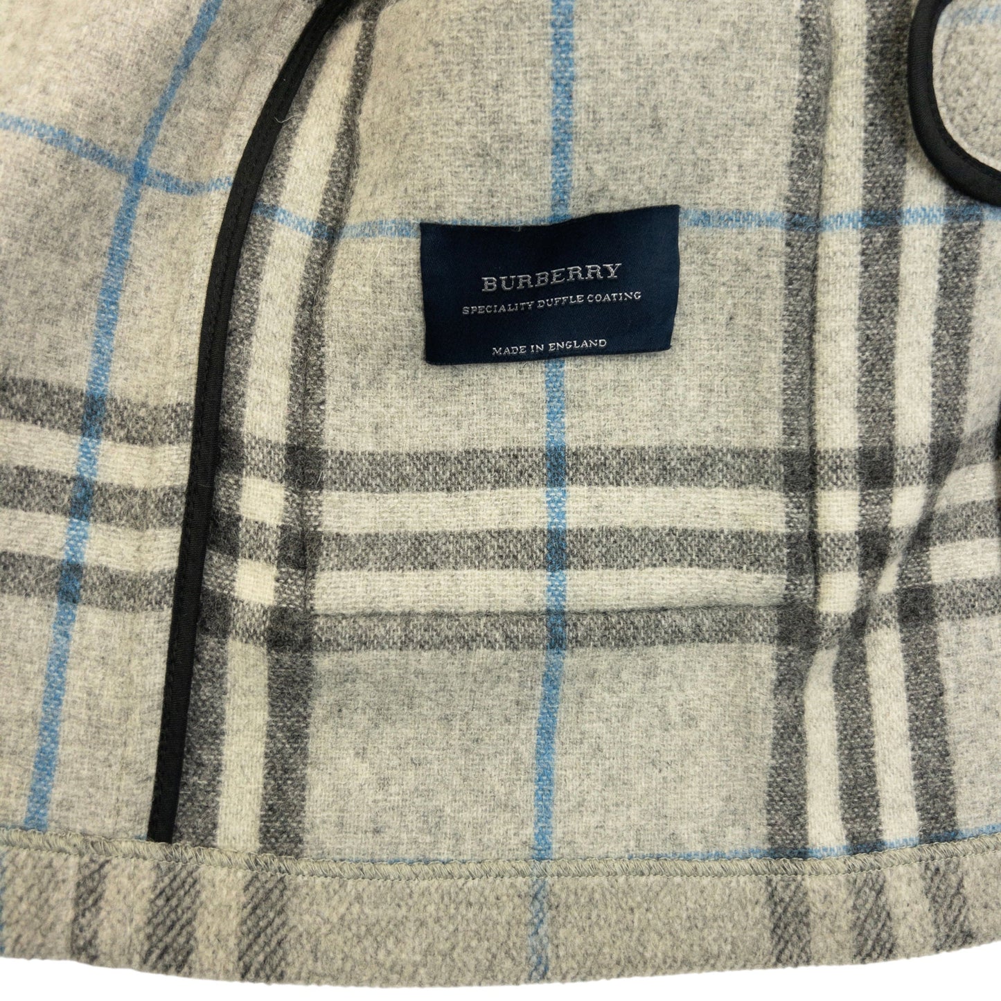 Vintage 2000s Burberry Nova Check Wool Duffle Jacket Size M | O/S, Grey
