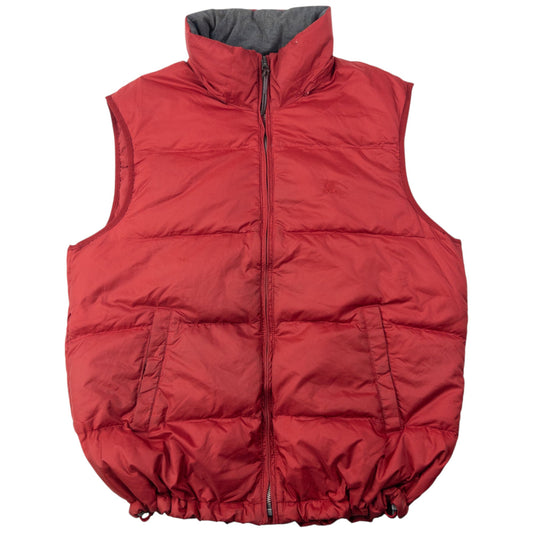 Vintage Burberry Brit Zip Up Puffer Gilet Size XL | XL, Red