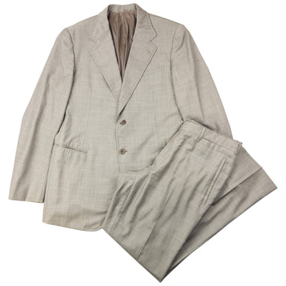 Vintage 2000s Prada Wool Jacket & Trousers Suit Set Size XL | XL, Beige